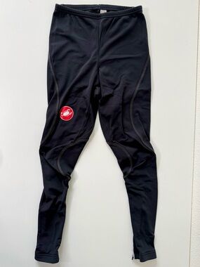 Vintage Castelli Fleece Lined Unpadded Cycling Tights-Made In USA - Men’s Medium